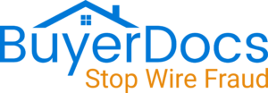 BuyerDocs logo in blue with "Stop Wire Fraud" in orange