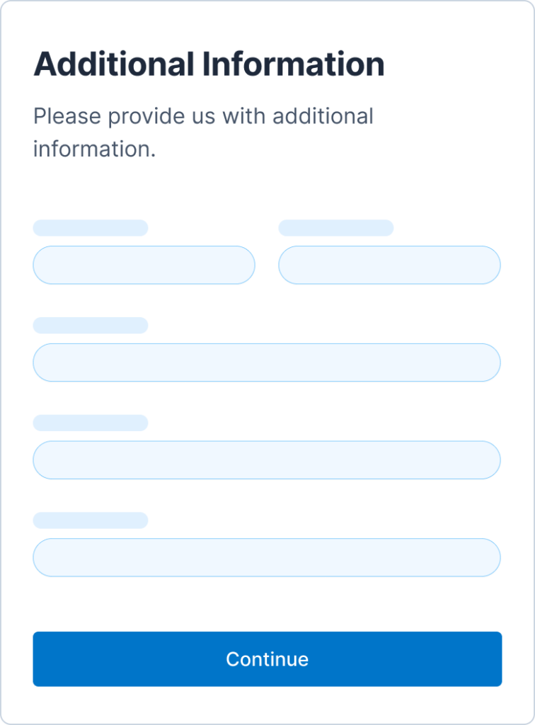 Provide additional information to perform additional identity checks.