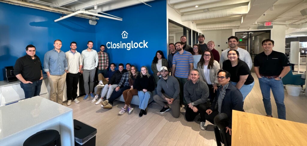 Closinglock team photo for Series A announcement.