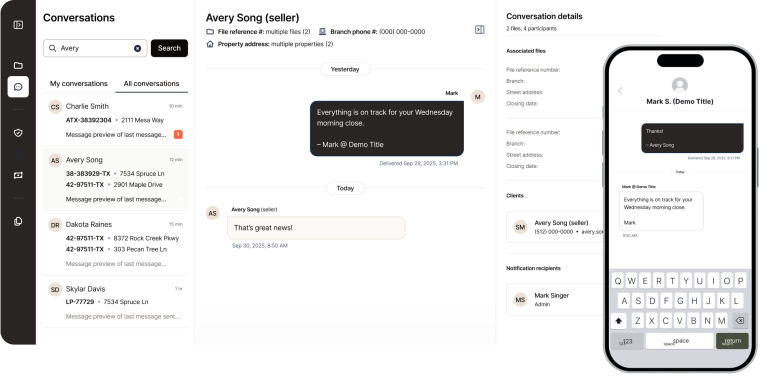 Two-Way Text Messaging for Secure Closings | Closinglock